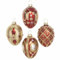 Heaven Sends Lot de 4 boules de No�l ovales en verre Rouge/dor�