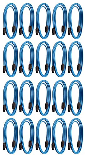 Cusstally 20 unids SATA cable SATAIII 6Gbps doble cabeza con hebilla fijo derecha unidad óptica cable serie 1M