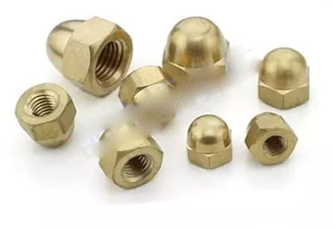 1-20 teile/los DIN1587 messing Hutmuttern m3 m4 m5 m6 m8 m10 m12 Kupfer Bronze Messing Hutmutter Eichel Kuppelkopf Sechskantmuttern-M10 2 stücke