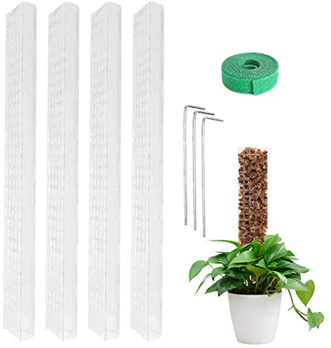 Lecerrot Moospfahl Aus Kunststoff Pflanzen, Moosstangen Pflanzenstäb, Moss Moosstab Aus Kunststoff Für Monstera, Für Indoor Kletterpflanzen Monstera, Sphagnum, Pothos