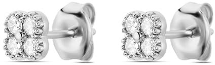 Boucles d'oreilles puces Agatha Beloved argent