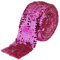 FINGERINSPIRE 5m Magenta Sequin Trim 72mm Largo Nastro di Paillette Elastico 8 Righe Rotolo Magenta Glitter Stretch Ribbon Piatto Paillette Striscia Lustrino Pizzo DIY Forniture per Cucire Accessori
