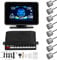 Shkalacar Sensori di parcheggio per Auto, Sistema Radar di retromarcia Supporto Anteriore e Posteriore Avviso Acustico/Buzzer/Mute con 8 sensori di parcheggio Rilevamento della Distanza Display