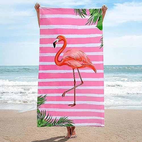 Strandtuch Tierischer Flamingo Badetuch Strandlaken Handtücher 3D Druck Für Kinder Handtücher Microfaser Handtuch Für Fitness Reisen Sport Outdoor Yoga 90 X 180 cm