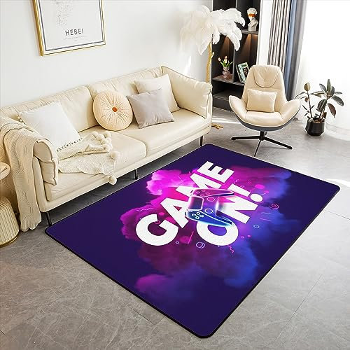 richhome Moderne Gamer Teppich 150x200, Videospiele Controller Teppich für Nachttisch Wohnzimmer Hinterhof Sofiation, Teens Gaming Mode Gamepad Teppich für Kinder Jungen Teens Männer