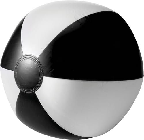 noTrash2003 Set aus 6 oder 1 Aufblasbare Wasserbälle Strandbälle Beachball Urlaub Beach Strand Pool (Schwarz (Einzel))