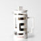 GaRcan French Press Pot per uso domestico Cafe Vetro Moka Caffè Tè Schiuma di latte Schiuma di latte Filtro Pressione Teiera da 350 ml (Bianco)