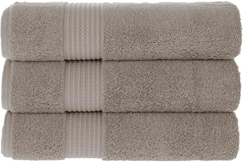 MAURAHOME Luxus Badetüch Set 100% Baumwolle, Hotel & Spa Qualität, 3 Große Badetücher 70x140, Schnell Trocknende Frottiertücher, Weich, Plüschig und Stark Saugfähig