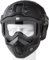Bvawtrs Taktische Airsoft-Gear-Airsoft-Maske und Helm, Airsoft-Vollgesichtsmaske, abnehmbare Airsoft-Brille, Paintball PJ Fast Helm mit NVG-Halterung vorne und Seitenschiene