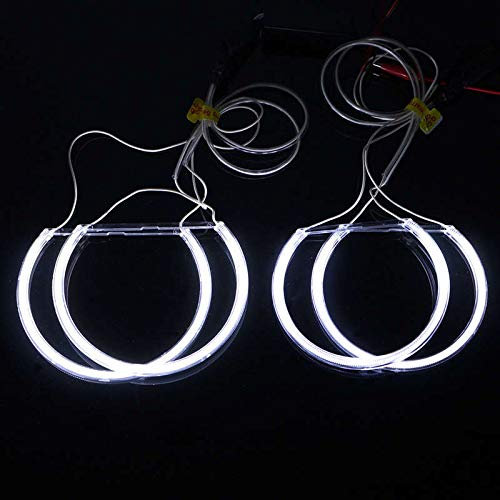 Angel Eyes,Ojos de Angel Bombillas 4x Angel Eye Halo Ring Light White No Projector Uso Apto Para BMW E46 3 Series