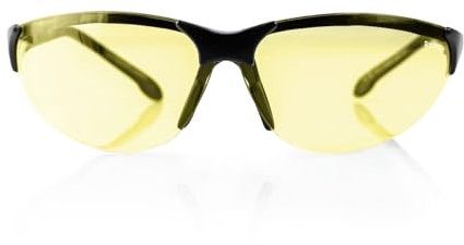 OPC TACTIC HAWK Taktische Schutzbrille Matt Schwarz Ultra Light Gelb, Schießbrille für Sportschützen, Ballistische Schutzbrille, UV400 Blaulichtfilter, Airsoft Fahrradbrille
