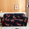 Bishilin Überzug Sofa Ecksofa Dunkelblau, Sofabezug 3 Sitzer mit Armlehne Bedruckt Weizen Muster 190-230CM Couchbezug Stretch Universal