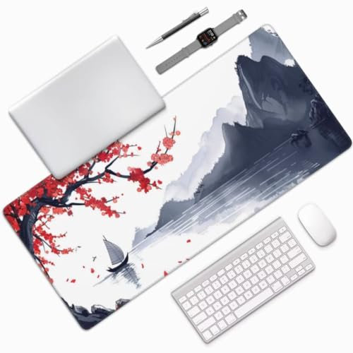 Japanisch Mauspad XXL Mauspad 700x300 mm Schreibtischunterlage, Wasserdicht Mauspad Landschaft Mousepad XXL, Gaming Mauspad Groß Rutschfeste Unterseite, für Gaming Zubehör Zimmer Deko, Geschenk -MU524