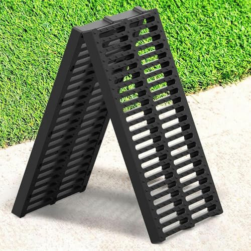 BTOIASYHF Drainage Channel Drain Grates for Concrete Driveways, 40 x 50 cm Garden Patio Digging Drain Plate Basement Driveway Drainage System Cover for Shower Room Sewer Garage Outdoor Storm Duct Lid