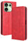 XINNI Housse pour Telephone Umidigi G9 5G Etui, PU/TPU Retourner Cuir Coque Magnétique Portefeuille, Rouge
