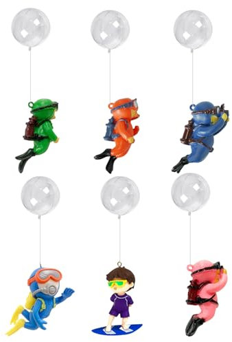 CVDYWDJIE 6 Stück Aquarium-Taucher-Ornamente, Zubehör Für Die Landschaftsgestaltung Von Aquarien, Interessante Aquarium-Dekorationen, Kreatives Aquarium-Zubehör