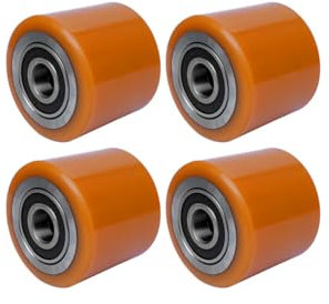 Rouleaux de transpalette, rouleau de charge/roue, lot de 4 rouleaux for chariots élévateurs électriques 80 x 60 mm, 80 x 70 mm, rouleaux de transpalette, rouleau de charge en polyuréthane avec rouleme
