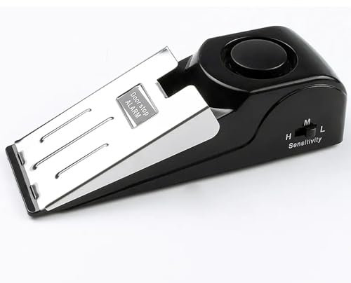 Meichoon Allarme fermaporta cuneo Jammers per interno 120db Forte antifurto portatile antivento per casa hotel rilevamento allarme intrusi sicurezza protezione personale strumenti di sicurezza di