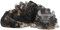 VINTORKY Kristallverzierungen Crystal Dragon Egg Statue Stand Dekorative Drachenfigur Goldene Drachenstatue Feng Shui Chinesische Drachenfigur Aquarium-landschaftssteinstatue Black Harz