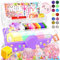 JONRRYIN 64 Stücke Nano Tape Bubbles Set, Magie Nano Tape Set, Nano Doppelseitiges Klebeband, Blowing Bubble Tape mit Pailletten Aufkleber DIY Craft Decompression