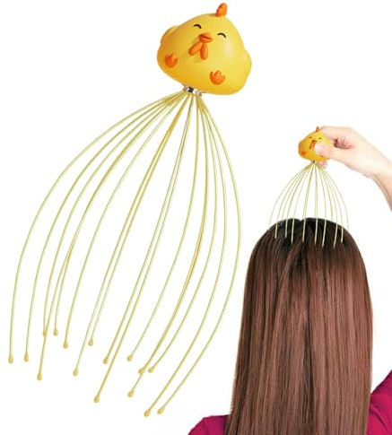 Head Massager Scalp, Ergonomic Claws Hair Relaxing Tool, 7.28x4.13 inches Handheld Stress Relief Scratcher, Soothing Tension Aid, Hair Massager for Home, Spa, Pet Grooming