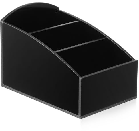 SOIMISS 3 Niveles Caja De Te Infusiones Organizador Acrílico Negro Para Café Especias Azúcar Estaciones Soporte Sobres Almacenamiento Encimeras Cocina Hotel Restaurantes Despensa Bar Length 4.91 Inch