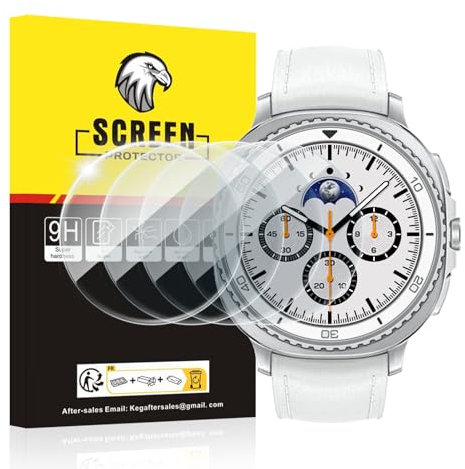 Aimtel 4 Pezzi Vetro Temperato Compatibile con Samsung Galaxy Watch 8 Classic 46mm,Durezza 9H Pellicola Protettiva a Copertura Totale con Samsung Galaxy Watch8 Classic 46mm (Non per Altri Modelli)