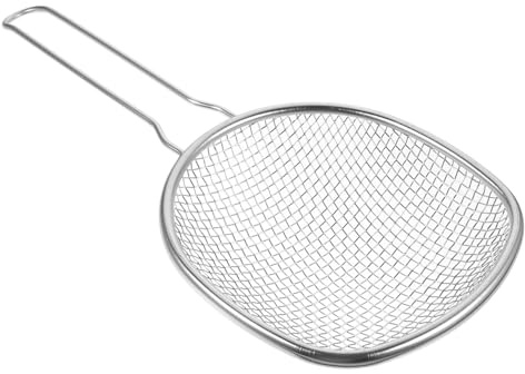 FONDOTIN Schiumarola a Maglia Fine in Acciaio Inox, Resistente alla Deformazione, per Noodles e Verdure, Utensile da Cucina per Scolare e Filtrare
