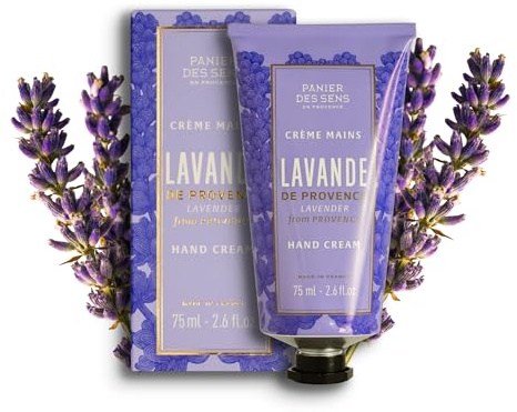 Panier des Sens Lavendel Handcreme für sehr trockene Hände 75ml | Hand Cream mit Sheabutter & Olivenöl für intensive Pflege aus Frankreich, für weiche Hände mit warmem intensivem Lavendelduft