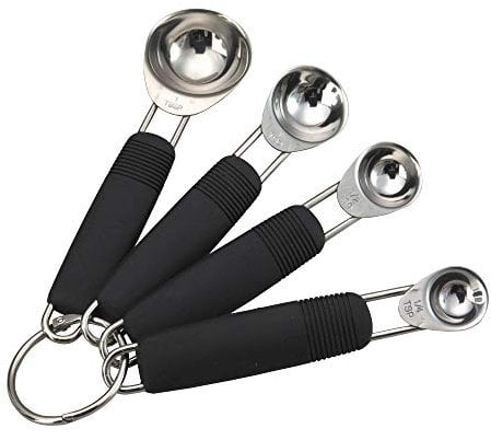 MasterClass Soft-Grip Stainless Steel Measuring Spoons (Set of 4)