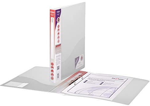 Snopake Original Ringbuch (2-Ring-Mechanik, 15 mm, Format A4) 10 Stück transparent