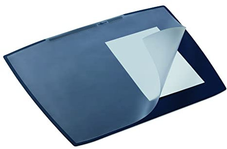 Durable Schreibunterlage Artwork (mit transparenter Abdeckung, 650 x 520 mm) dunkelblau, 720107