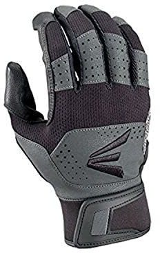 Easton Baseball Softball Grind Batting Gloves, Pair, Adult, Small, Black/Grey