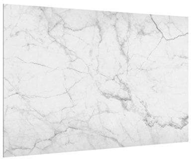Bilderwelten Panel antisalpicaduras de Cristal - Bianco Carrara - Horizontal 2:3, Vidrio para Cocina Protector contra Salpicaduras, Tamaño: 40cm x 60cm