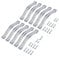 Justech Door Handles 10PCs Modern Crystal Diamond Door Knobs 128mm for Cabinet Kitchen Wardrobe Cupboard