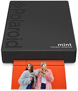 Polaroid Mint: Taschendrucker mit Zink-Papier. Bluetooth für Android- und iOS-Geräte. Druckt in selbstklebendem Zink-Papier 2x3- Schwarz