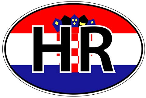 Supstick Sticker, selbstklebend, für Auto, Kroatien 5 x 3,5 cm