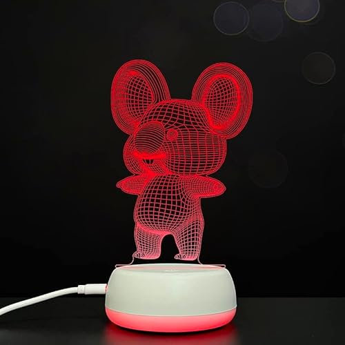 Xdorra 3D-Koala-Nachtlichter, USB-LED-Lampe für Zuhause, r2d2, 3D-Kunst-Lampe, 7 Farben, wechselnde Schlafzimmerdekoration, Nachtlicht, G