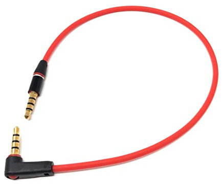 SYSTEM-S 4 Poliges 3.5 mm Klinke gewinkelt Headset Stereo Aux Kabel Verlängerung 30 cm