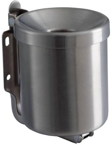 MEDIALINTERNATIONAL Posacenere, in Acciaio Inox Satinato, Multicolore, Dimensioni: Ø 13,5 x H11cm-0,5Lt