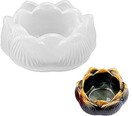 Daimay Silikonform Epoxidharz Lotus Aschenbecher Form Kerzenhalter Gießform Resin Harz Silikon Handwerk Aufbewahrungsbox für Hochzeit Babyparty Geburtstag Schmuck Kerzenhalter Wohnkultur