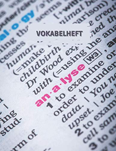 Vokabelheft DIN A4 mit 3 Spalten und Inhaltsverzeichnis: 120 Seiten | 3000 Vokabeln | Lineatur 54 | Motiv