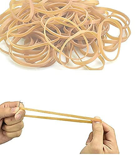 FIGFYOU 100 Stück Elastische Gummibänder Set 5 mm Gummi Mülleimer Bänder Haushaltsgummis Breit Gummiringe Stark Wiederverwendbar Elastikbänder Gummiringerl für Büro Haus Schule Lieferungen