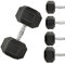 Dumbbells Set Heavy Weights Hex Dumbell Set Hexagonal Rubber Dumbbell with Metal Handles Anti-Rolling for Weight Lifting Bodybuilding Exercise Workout Strength Training Home Gym 2.5kg-30kg Pairs Sets