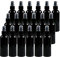 TIANZD 24 Pieces Empty 100 ml Black PET Plastic Fine Mist Pump Spray Bottles with Black Top Portable Sprayer for Perfume Water Cosmetic Travel Containers Refillable, 2x Funnel