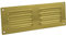 242 x 89mm Hooded Louvre Airflow Vent - Polished Brass - Internal Door Plate | Indoor Ventilation Wall Plate - Airing Cupboard Boiler Room - Increased Airflow Door Vent