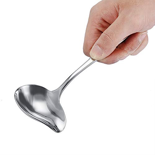 BORDSTRACT Small Sauce Ladle, Stainless Steel Sauce Drizzle Spoon with Pouring Spout, for Cooking Sauce, Gravy, Dressing