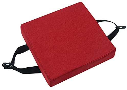 GGoty Dickes Sitzkissen, 5/8 cm, quadratisch, Esszimmerstuhl, Hocker, Sitzkissen, rutschfest, für Zuhause, Schule, Stuhl, Hocker (25 x 25 x 8 cm, Rot)