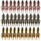 Dovesun Gummiköder Set, Weichplastik Langusten-Köder Barsch Fischen Kunstköder DREI Farben Angelköder Kit 8.9cm/30pcs für Carolina-Texas-Jig-Köpfe Rigs