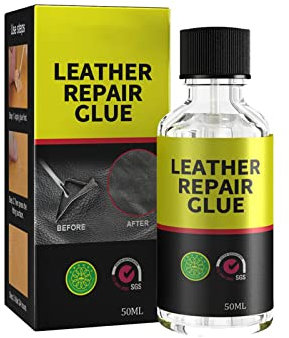 Sunnyushine 30ml/50ml Colle en cuir pour canapé - réparation en cuir pour voiture, restaurateur en cuir invisible, adhésif réparation en cuir point invisible pour canapés sièges